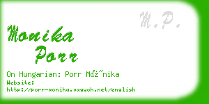 monika porr business card